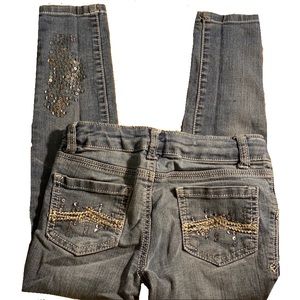 Size 6 girl jeans with sequences